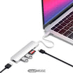 Satechi V2 slanke USB-C multipoort-adapter | 4K 60 Hz HDMI en 60 W PD | Zilver