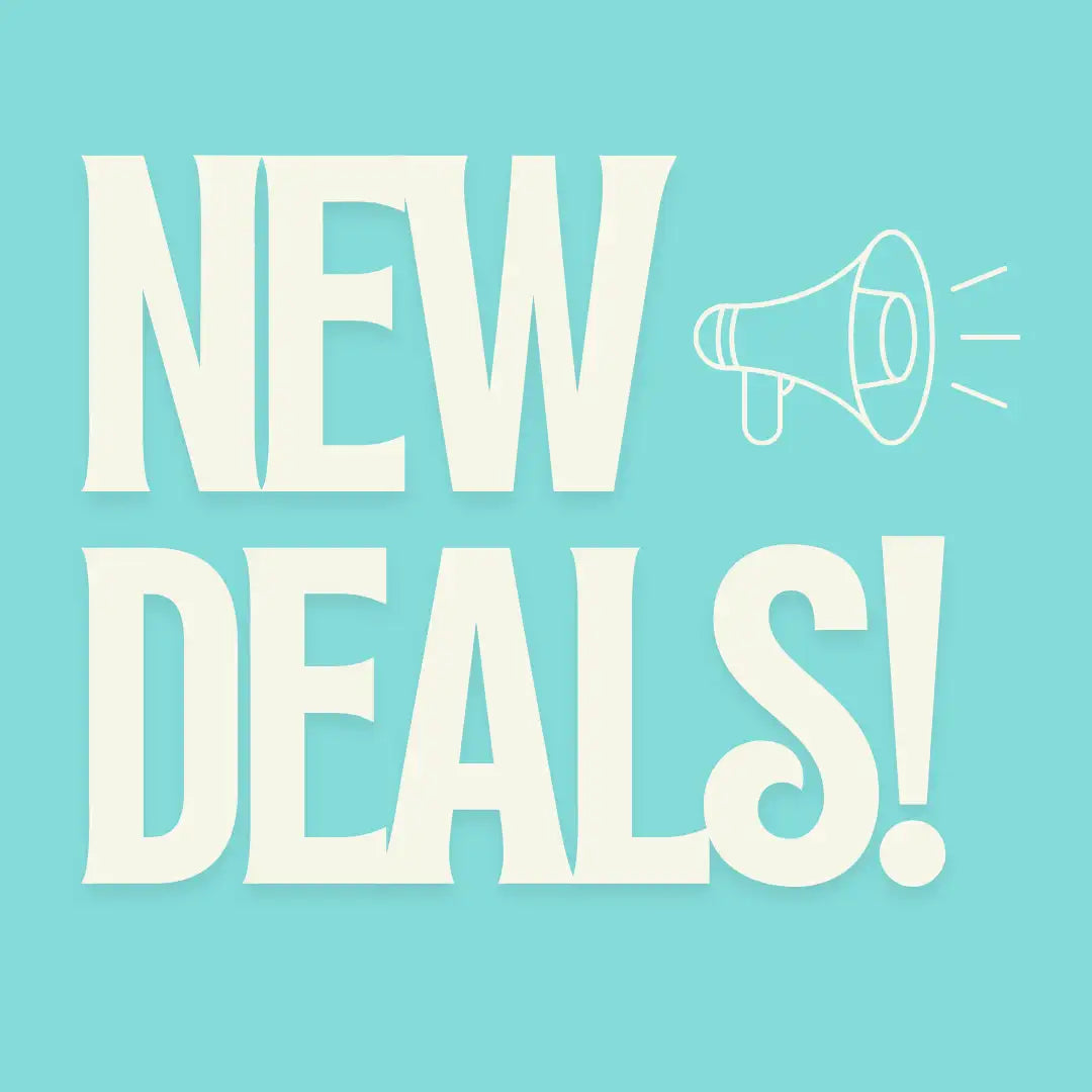 Neue Deals und tägliche Angebote bei Kaufweise, angekündigt mit einem Megafon-Symbol.