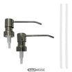 2x zeeppomp doseerpomp LANG pomp RVS 2x pompkop opzetstuk pompdispenser