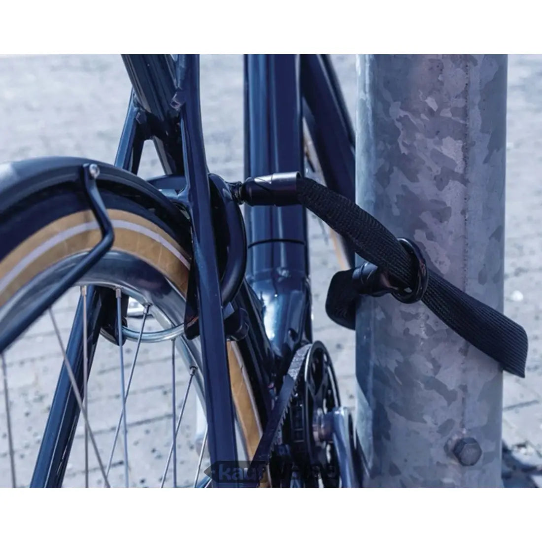 Fahrrad mit ABUS Adaptor Chain 6KS/100 gegen Diebstahl gesichert