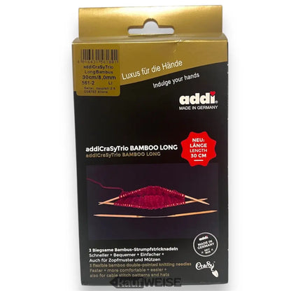 AddiCraSyTrio Verpackung für Bambus Rundstricknadeln 4 bis 8mm im 3er Set