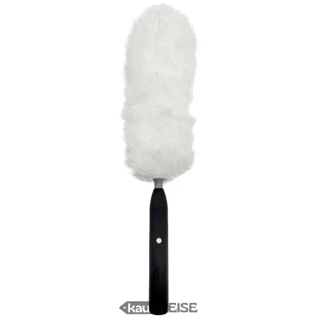 Weißer CleanRite Elektrischer Staubwedel mit schwarzem Griff und weichen Borsten