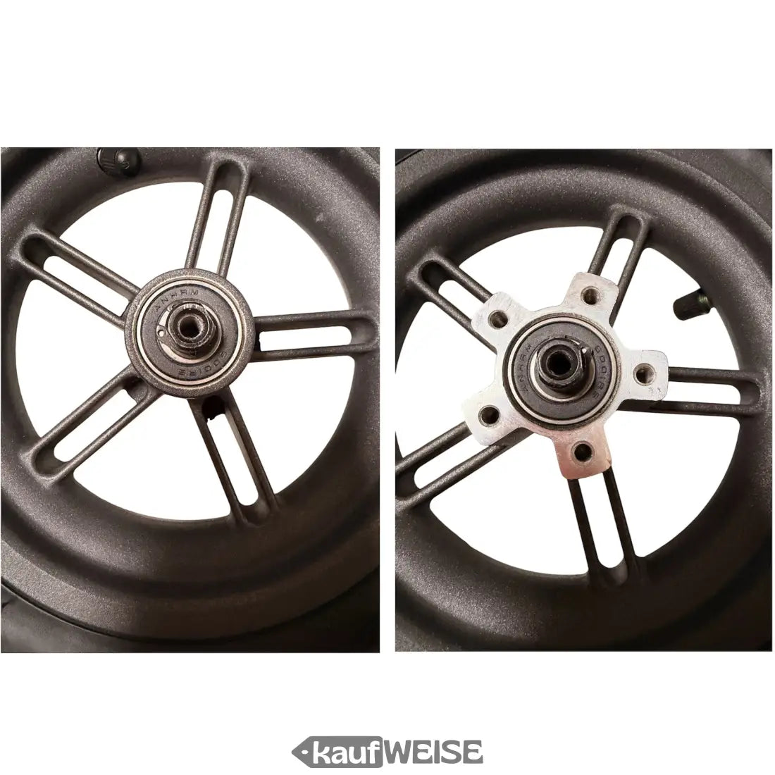 Schwarzes Guss-Alu-Hinterrad 8,5 Zoll für Xiaomi M365 mit 5-Speichen-Felge