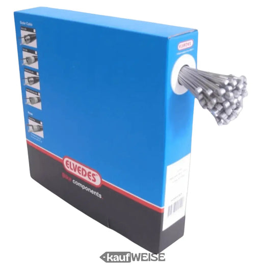 Elvedes roestvrijstalen binnenremkabel | 2000 mm x 1,5 mm (100 stuks per werkplaatsdoos) | T-nippel | Roestvrij