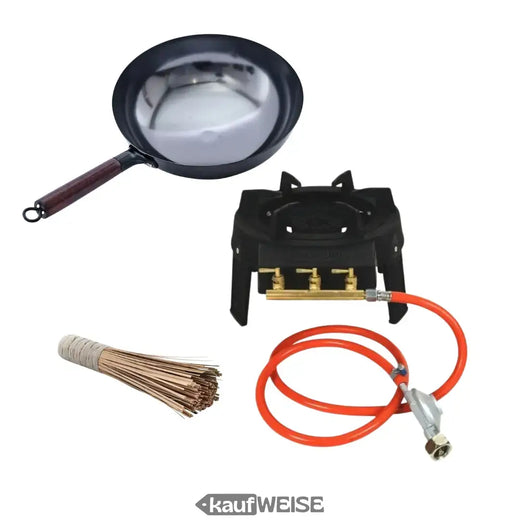 Grill Guru Double Easy Asia Wokbranderset (9 kW) – Professioneel gasfornuis met wok- en bamboereiniger