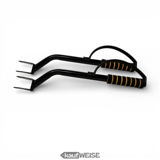 Hoverkart stuurhendelset (2 stuks) | 42 cm metalen stuurstangen | Zwart/geel gevoerd
