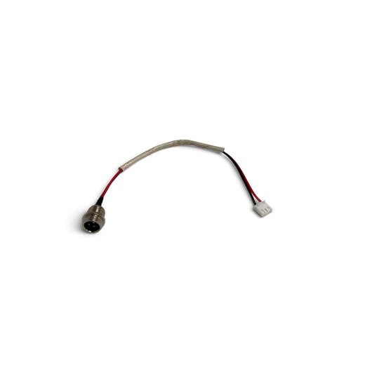 Oplaadaansluiting met Kabel voor Hoverboard / E-Scooter | 3-Pins Ronde Aansluiting, 3-Polige Stekker met 2 Aangesloten Contacten | 19 cm | Vlechtmantel