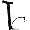 LeiPoS Mini Stand Fietspomp Zwart | Draagbaar &amp; Telescopisch (33-52 cm) | Inclusief 3 adapters | Compacte luchtpomp
