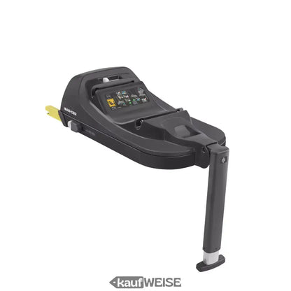 Schwarze Maxi-Cosi CabrioFix i-Size ISOFIX Basis mit verstellbarem Bein und gelben Akzenten