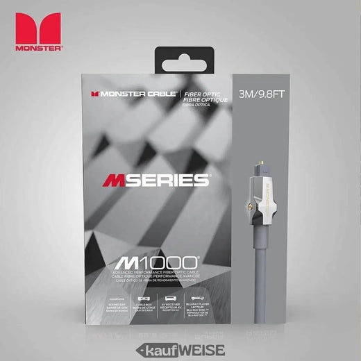 Monster M1000 glasvezel Toslink-kabel (3 m) voor hoogwaardige audio
