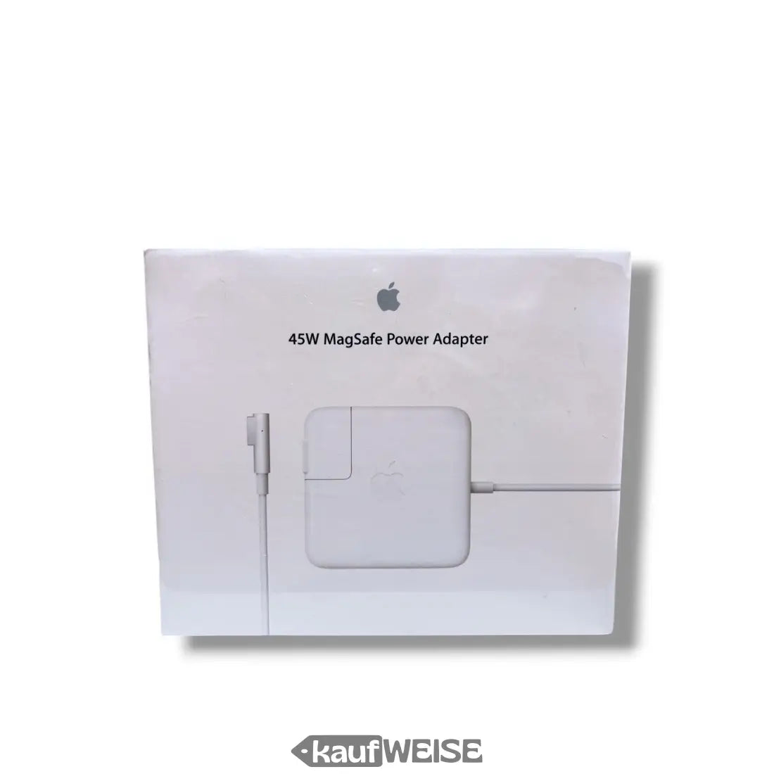 Original Apple 45W MagSafe Netzteil in OVP für MacBook Air auf Verpackung