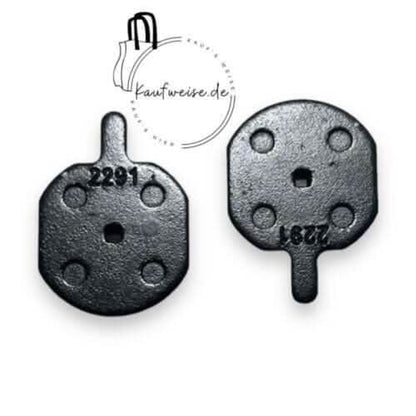 Zwei dunkle Metallbremsbeläge für Original Vanmoof Bremsbeläge S3 und X3 Modelle
