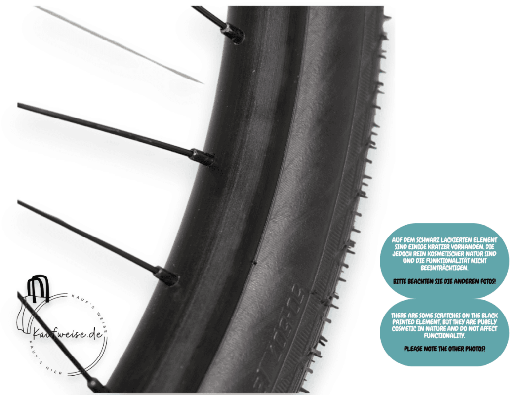 Schwarzer Fahrradreifen mit Speichen für VanMoof X3 Vorderrad 24 Zoll Original