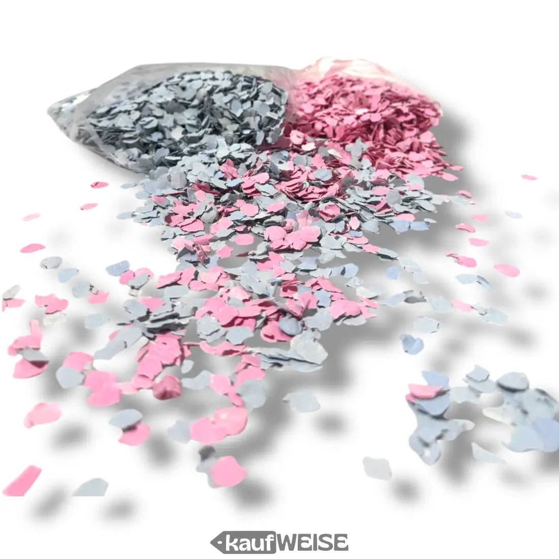 Pink und grauer Konfetti Beutel für Party und Hochzeit, 100g