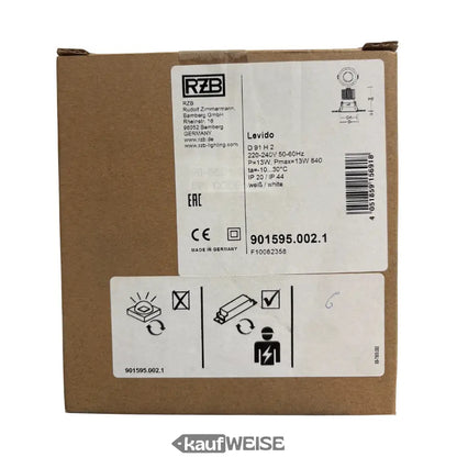 Weiß und schwarz RZB Levido LED-Einbaustrahler Lampenbox mit deutschem Label