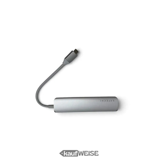 Satechi V2 slanke USB-C multipoort-adapter | 4K 60 Hz HDMI en 60 W PD | Zilver