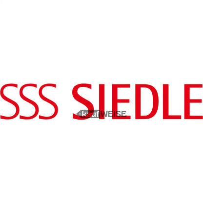 Siedle Access Tischständer AZTVP 870-0 E in gebürstetem Edelstahl für Video-Panel AVP 870 mit rotem Logo