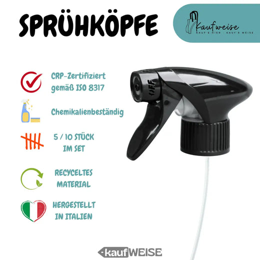 Sproeikop verstuiver set van 5 voor huishouden en tuin