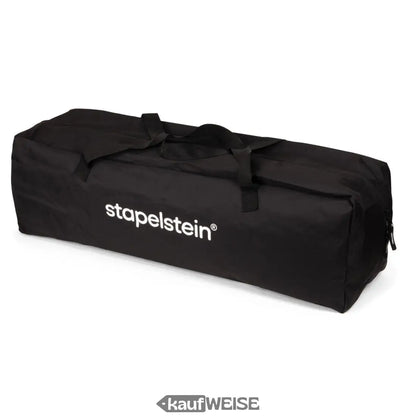 Schwarzer Autositzgrund mit Stützbein für Stapelstein Tasche Bag