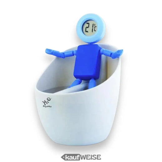 Waterboy-thermometer en klok | Batterijloos met wateraandrijving | Duurzaam designobject