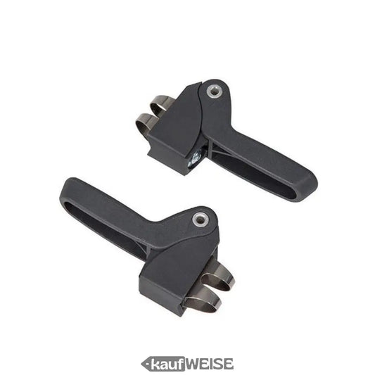 Schwarze Quick-Release-Klammern mit Metallfingern für Qibbel Junior 6+ Gepäckträger
