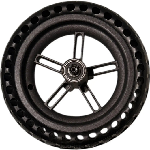 Compleet achterwiel voor Xiaomi e-scooter (21,5 cm) | Massieve rubberen honingraatband | Lekbestendig en klaar voor montage | Voor M365, Pro 2, 1S
