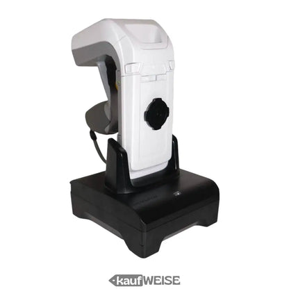 Weißes und graues ophthalmisches Instrument auf schwarzem Sockel für Zebra RFD8500 RFID